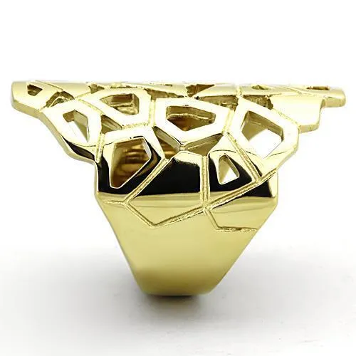 TK1446 - Stainless Steel Ring IP Gold(Ion Plating) Women No Stone No Stone
