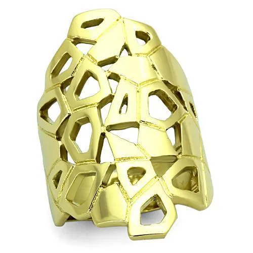 TK1446 - Stainless Steel Ring IP Gold(Ion Plating) Women No Stone No Stone