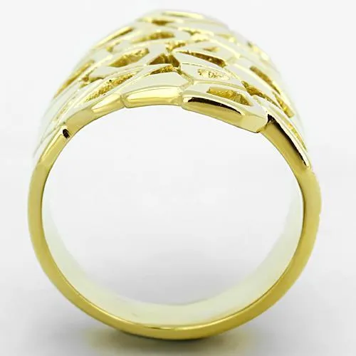 TK1446 - Stainless Steel Ring IP Gold(Ion Plating) Women No Stone No Stone
