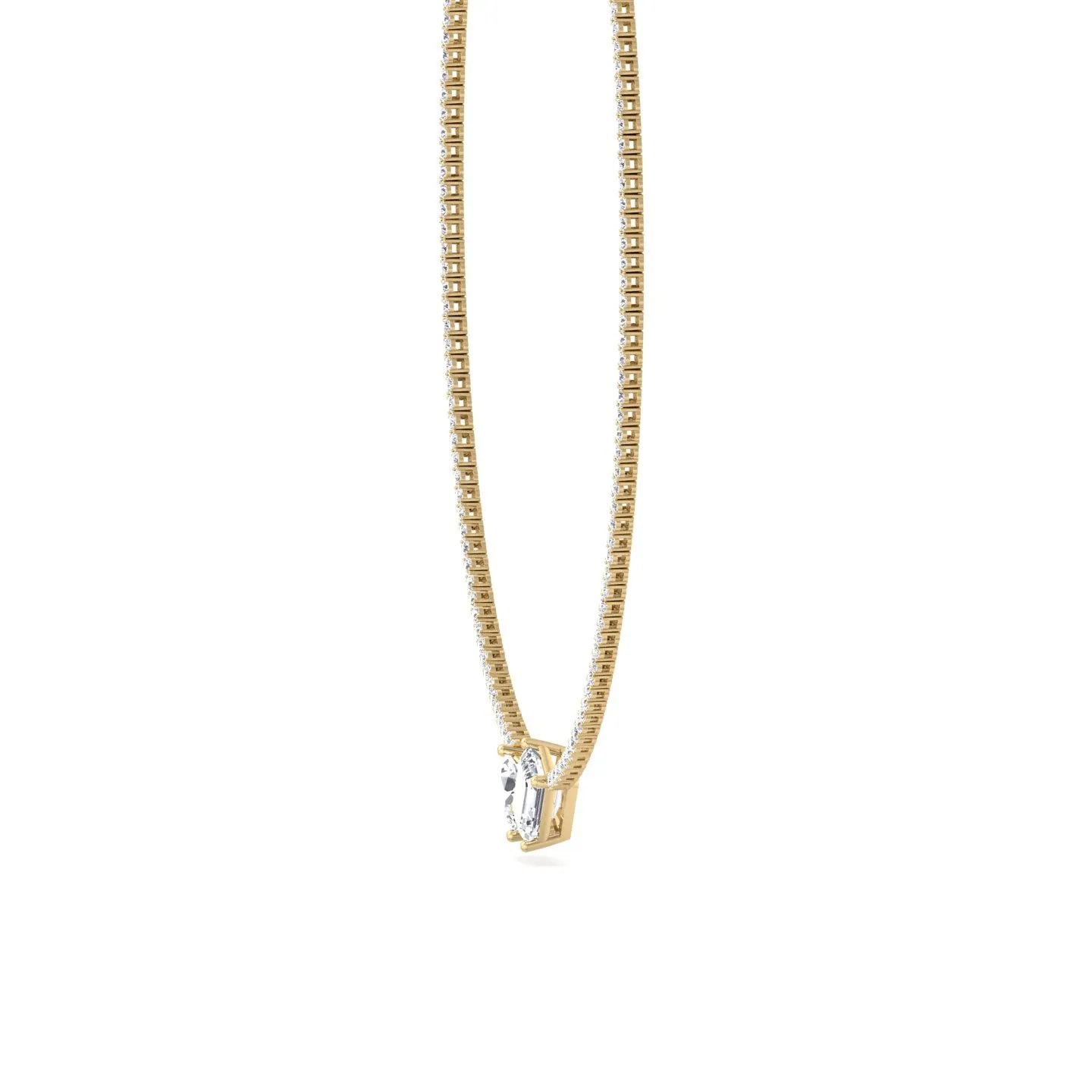 Toi Et Moi Natural Diamond Tennis Necklace