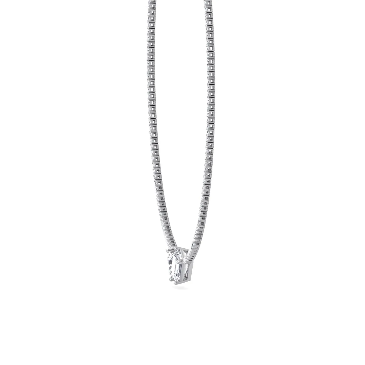 Toi Et Moi Natural Diamond Tennis Necklace
