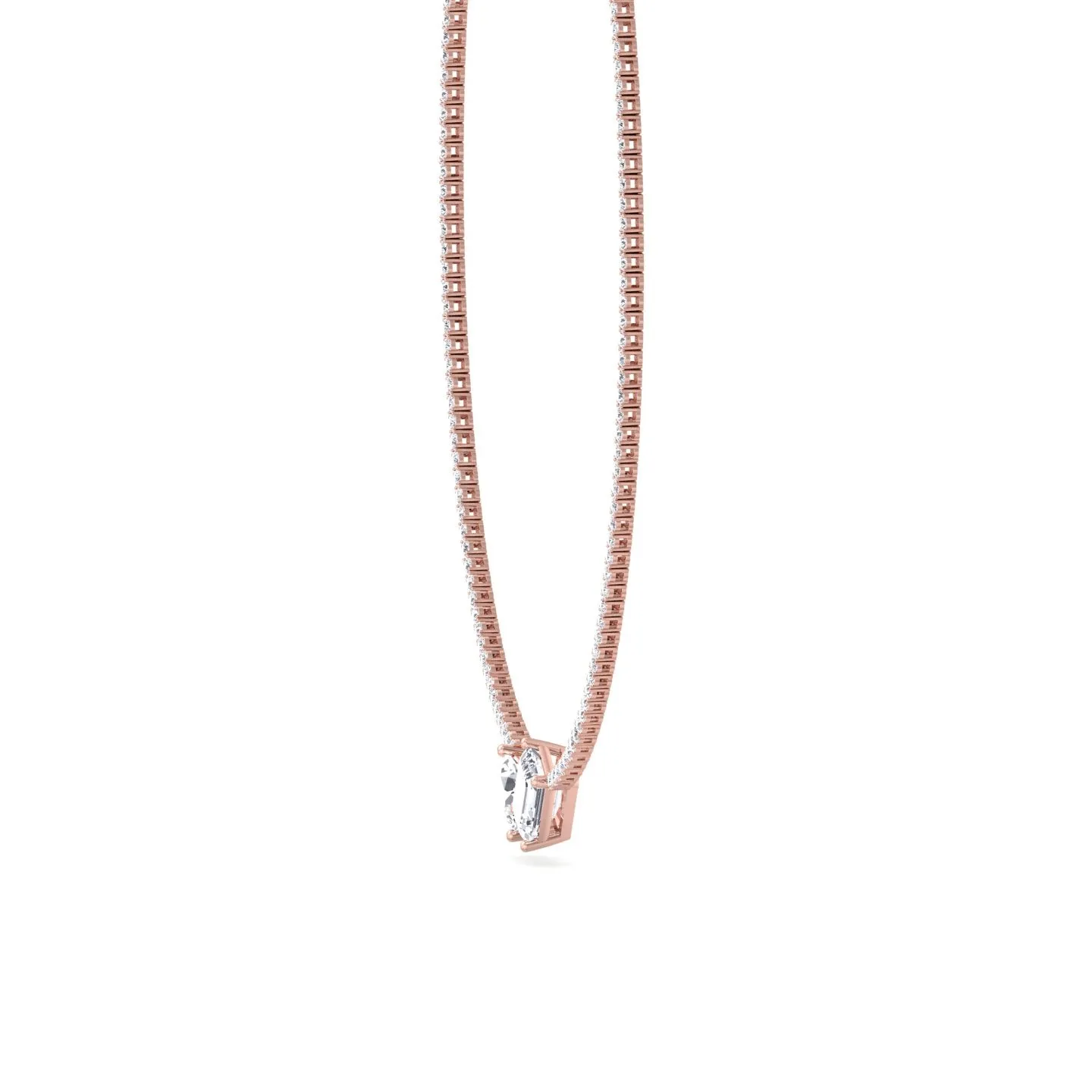 Toi Et Moi Natural Diamond Tennis Necklace