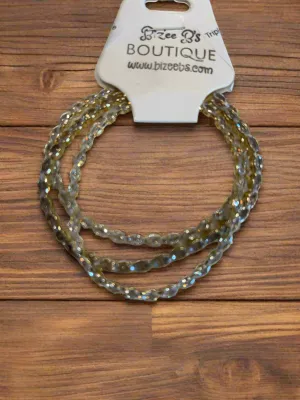 Triple Row of Rhinestones Bracelet