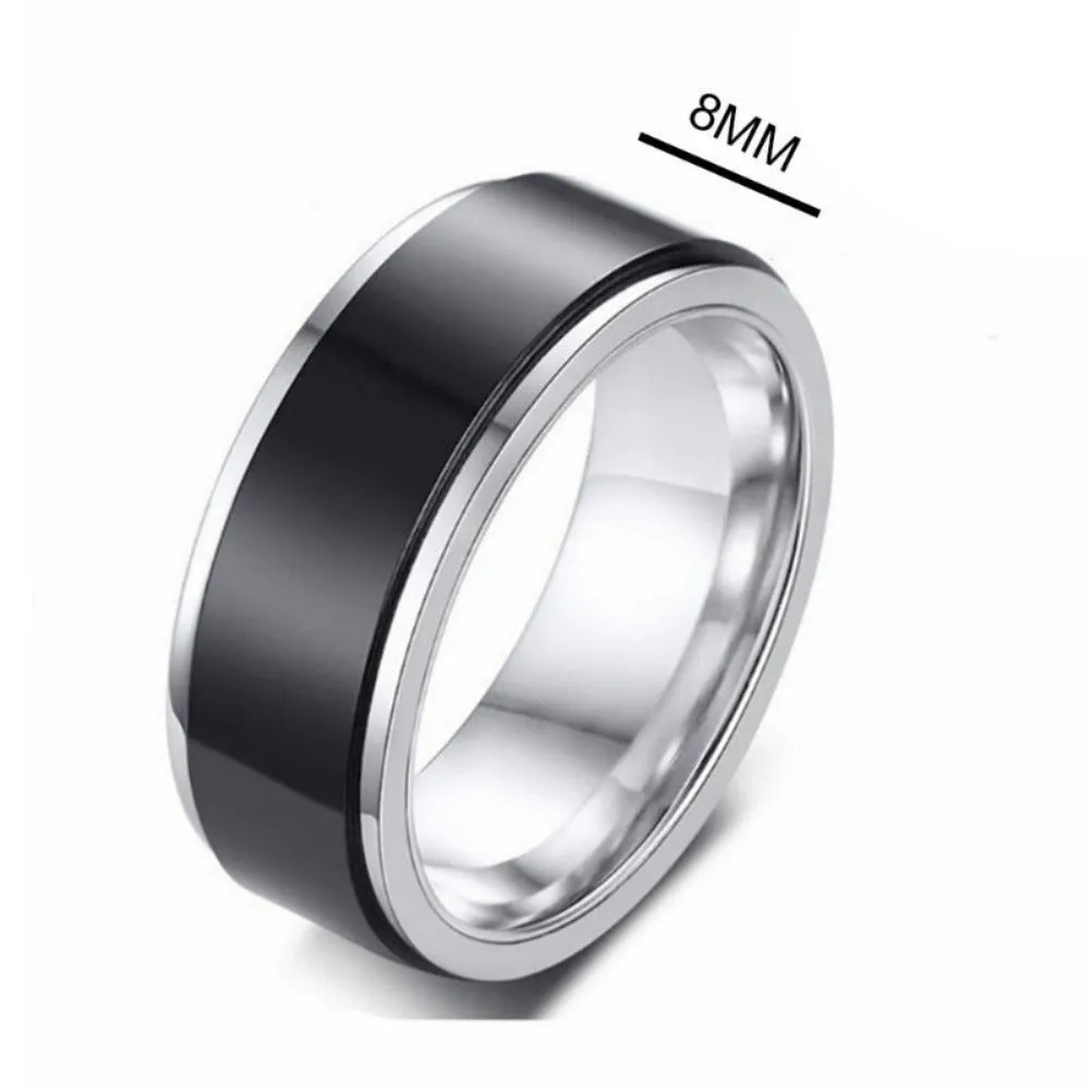 unisex rings stainless personalised beautiful engraved inlay unisex rings ✈️ free.shipping