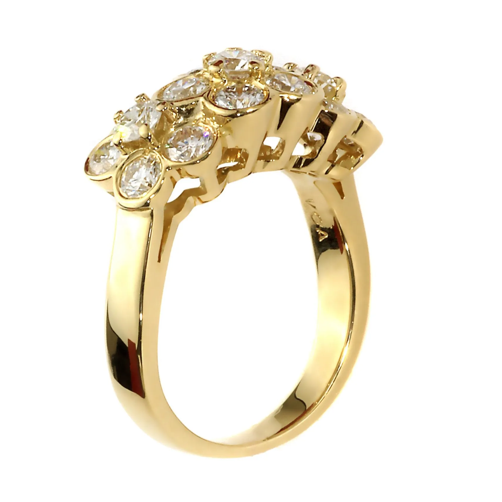 Van Cleef and Arpels Fleurette Diamond Yellow Gold Ring