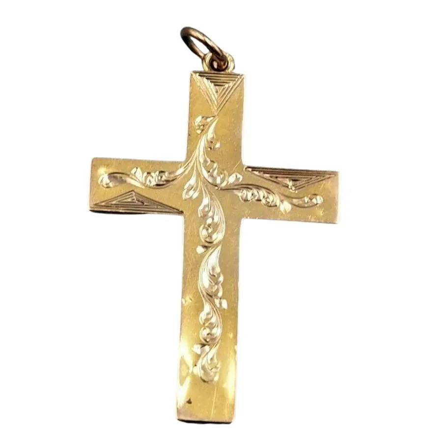 Vintage 14ct Yellow Gold Cross Pendant