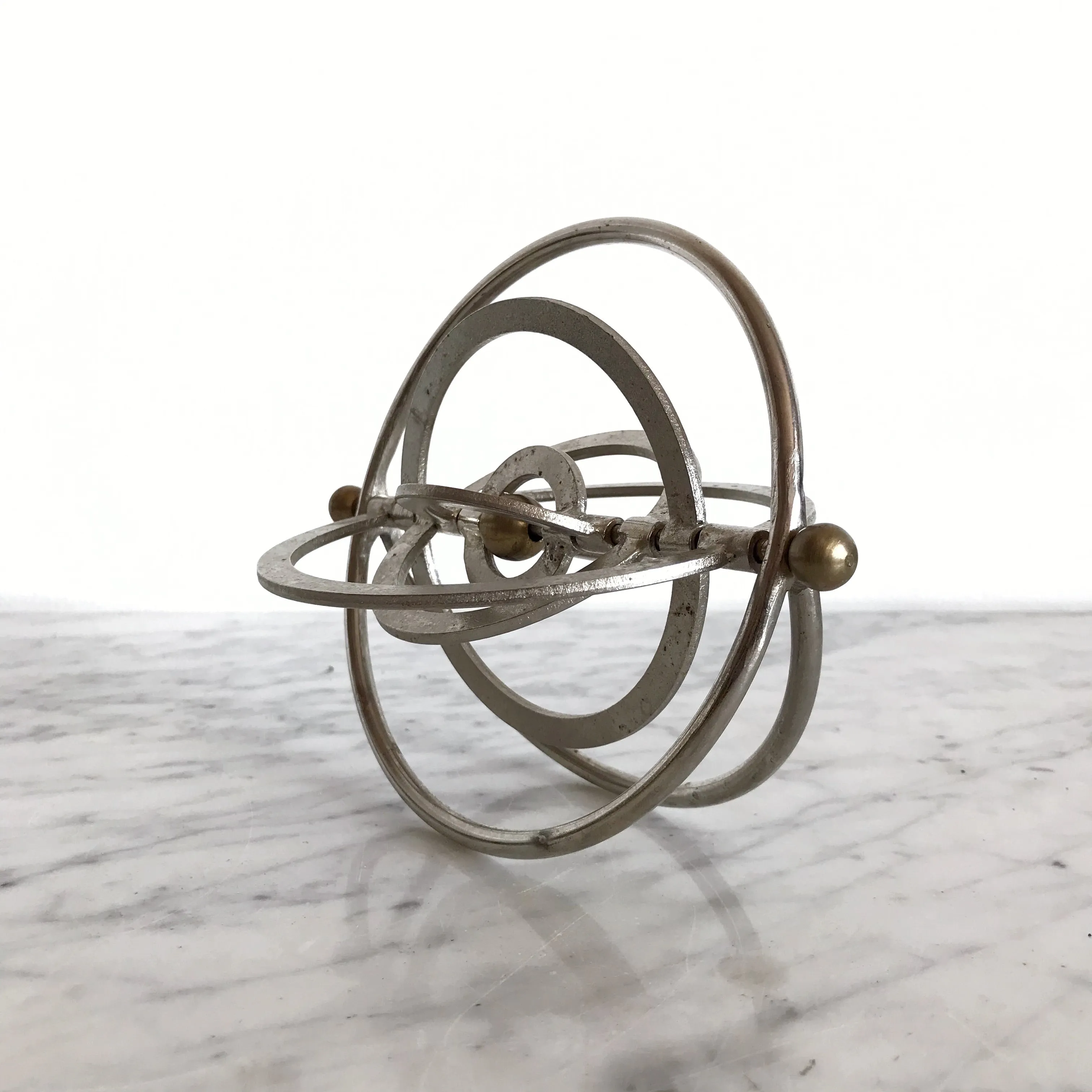 Vintage Spinning Metal Galaxy Orb Object