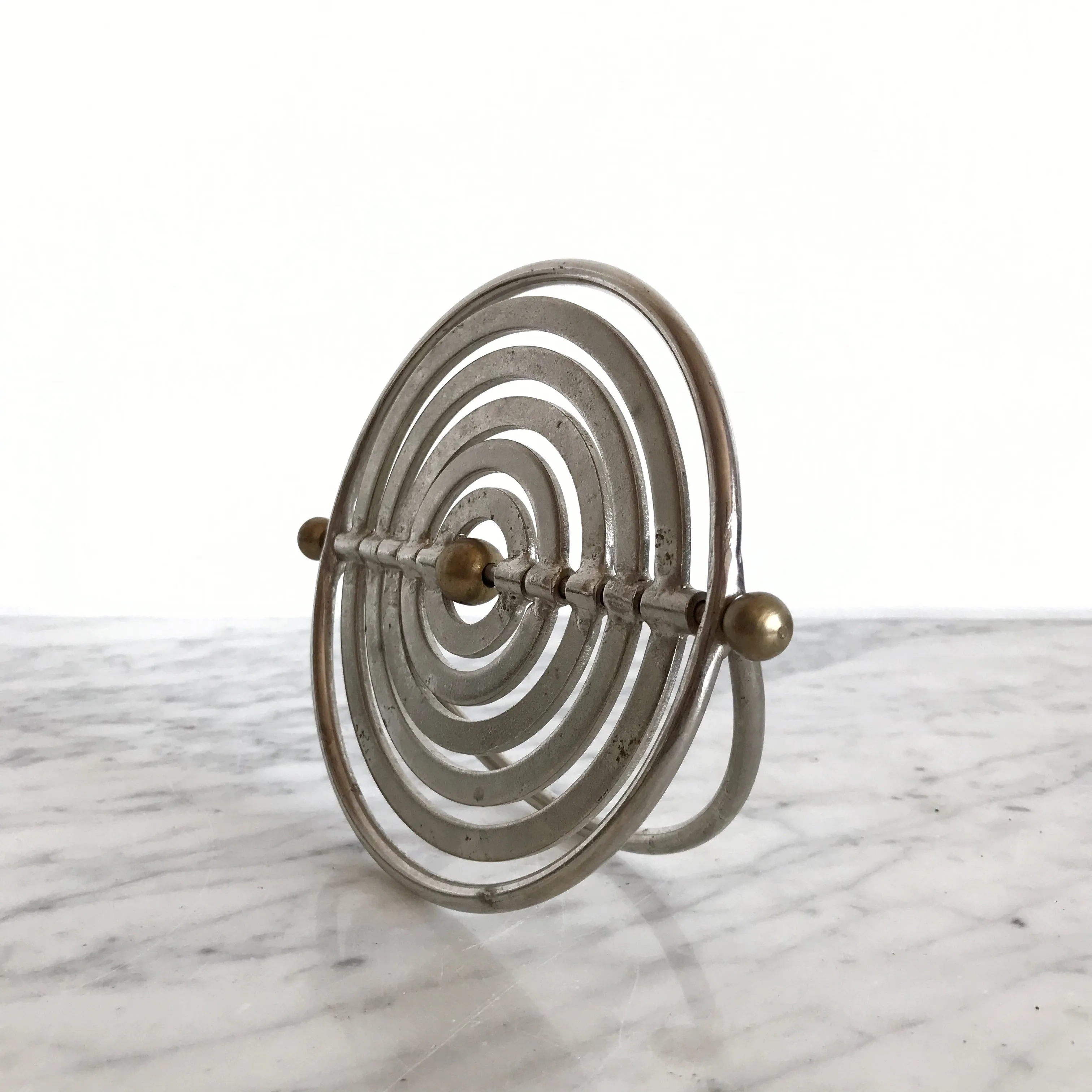 Vintage Spinning Metal Galaxy Orb Object