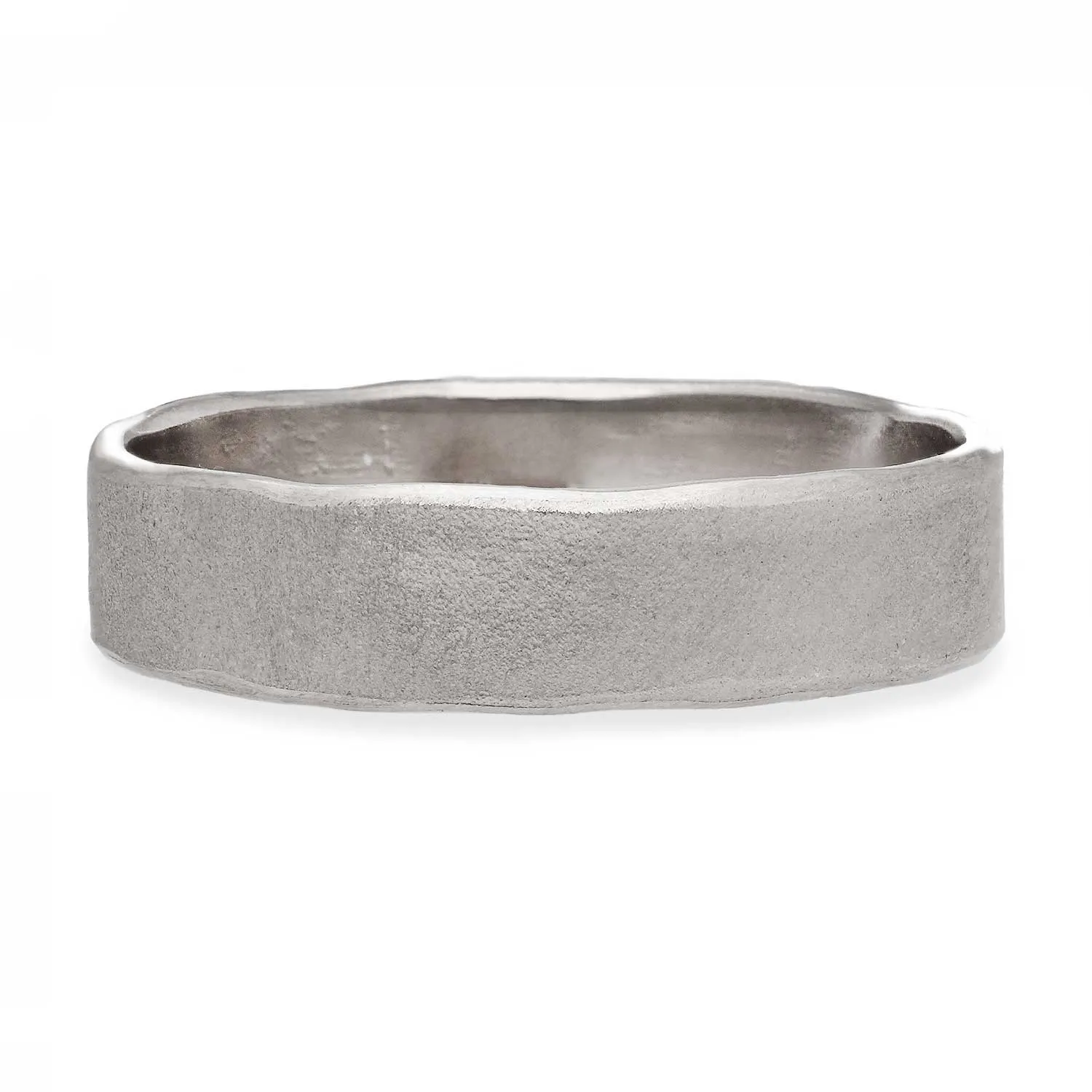 Wave Ring 9ct White Gold 5mm