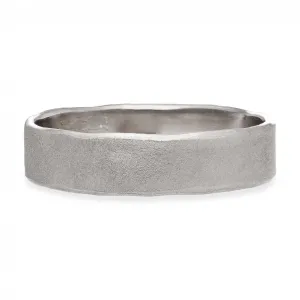 Wave Ring 9ct White Gold 5mm