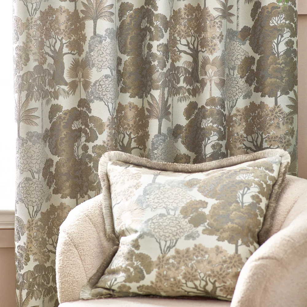 Woodlands Room Darkening Eyelet Curtains Natural